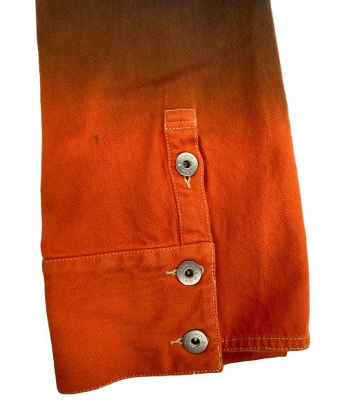 LANVIN en Bleu（ランバンオンブルー）LANVIN en Bleu (ランバンオンブルー) グラデーションデニムジャケット ブラウン×オレンジ サイズ:38の古着・服飾アイテム