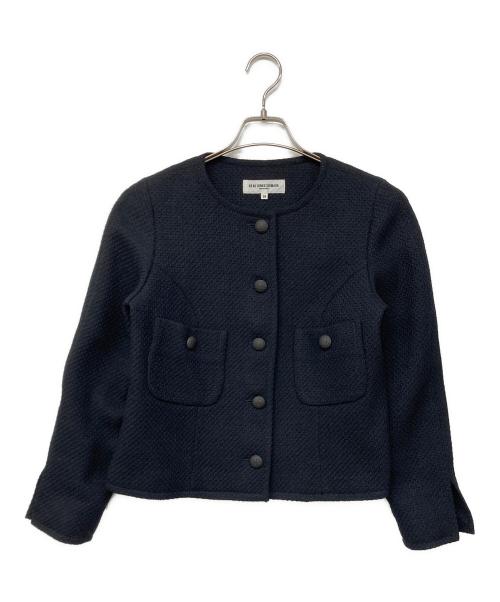 49AV junko shimada（フォーティーナインアベニュージュンコシマダ）49AV junko shimada (フォーティーナインアベニュージュンコシマダ) スプリングツイードジャケット ネイビー サイズ:38の古着・服飾アイテム