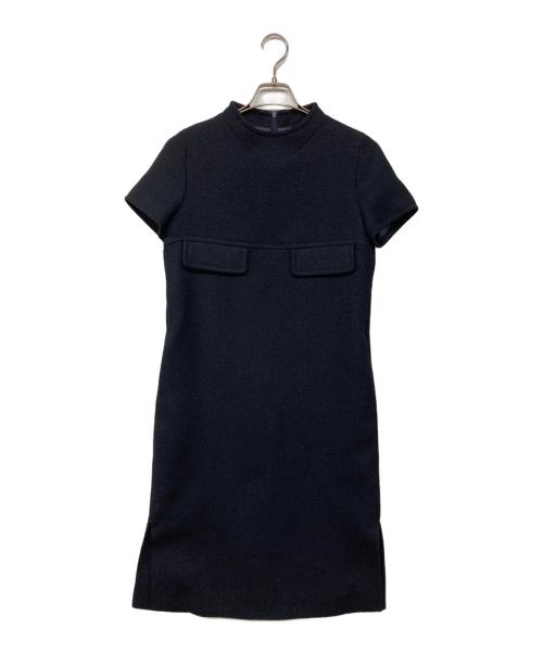 49AV junko shimada（フォーティーナインアベニュージュンコシマダ）49AV junko shimada (フォーティーナインアベニュージュンコシマダ) スプリングツイードワンピース ネイビー サイズ:38の古着・服飾アイテム