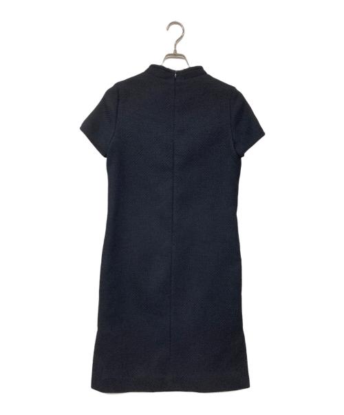 49AV junko shimada（フォーティーナインアベニュージュンコシマダ）49AV junko shimada (フォーティーナインアベニュージュンコシマダ) スプリングツイードワンピース ネイビー サイズ:38の古着・服飾アイテム