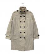 BURBERRY LONDONバーバリーロンドン）の古着「スタンドカラーダブルコート」｜ベージュ