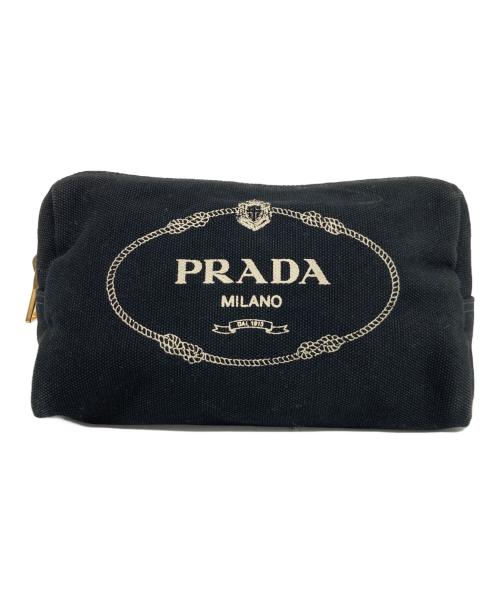 PRADA（プラダ）PRADA (プラダ) カナパポーチ ブラックの古着・服飾アイテム