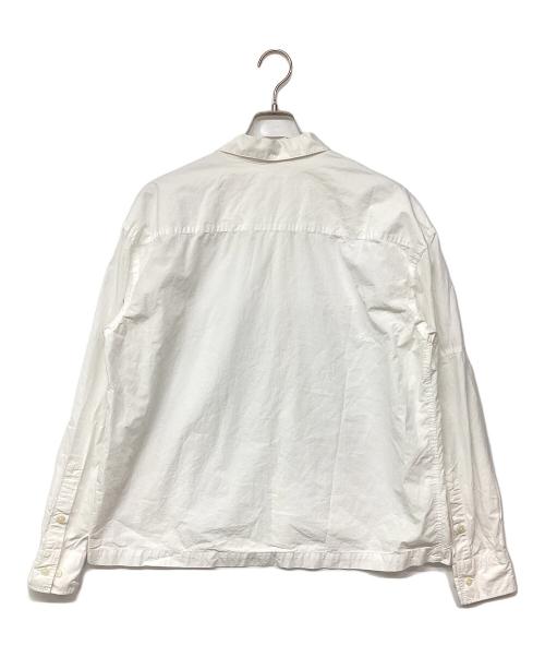 YAUNN（ヤウーン）YAUNN (ヤウーン) COTTON ASYMMETRY SHIRT ホワイト サイズ:FREEの古着・服飾アイテム