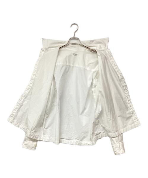 YAUNN（ヤウーン）YAUNN (ヤウーン) COTTON ASYMMETRY SHIRT ホワイト サイズ:FREEの古着・服飾アイテム