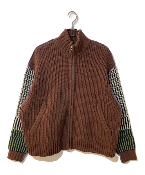 FILL THE BILL（フィルザビル）FILL THE BILL (フィルザビル) ドライバーズニット ブラウン サイズ:1の古着・服飾アイテム