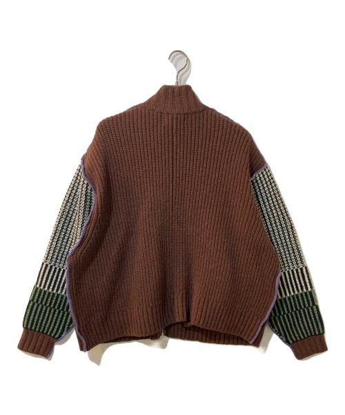 FILL THE BILL（フィルザビル）FILL THE BILL (フィルザビル) ドライバーズニット ブラウン サイズ:1の古着・服飾アイテム