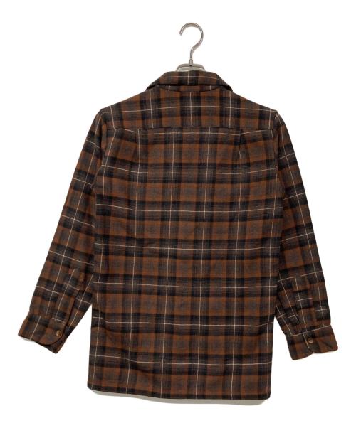 PENDLETON（ペンドルトン）PENDLETON (ペンドルトン) 50`Sボードシャツ ブラウン×ブラック サイズ:Lの古着・服飾アイテム
