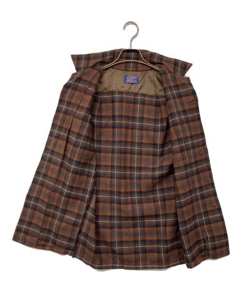 PENDLETON（ペンドルトン）PENDLETON (ペンドルトン) 50`Sボードシャツ ブラウン×ブラック サイズ:Lの古着・服飾アイテム