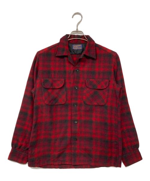 PENDLETON（ペンドルトン）PENDLETON (ペンドルトン) 50`Sオンブレボードシャツ レッド×ブラック サイズ:Sの古着・服飾アイテム