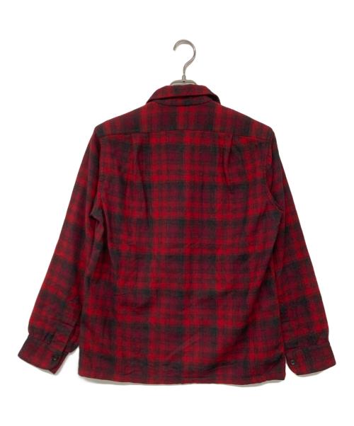 PENDLETON（ペンドルトン）PENDLETON (ペンドルトン) 50`Sオンブレボードシャツ レッド×ブラック サイズ:Sの古着・服飾アイテム