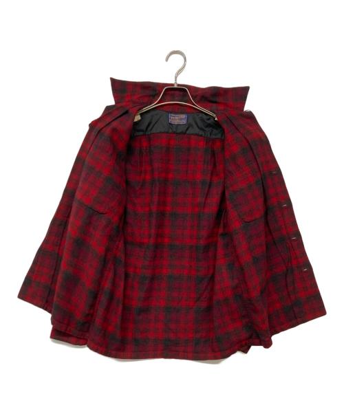 PENDLETON（ペンドルトン）PENDLETON (ペンドルトン) 50`Sオンブレボードシャツ レッド×ブラック サイズ:Sの古着・服飾アイテム