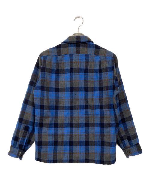 PENDLETON（ペンドルトン）PENDLETON (ペンドルトン) 70-80`sボードシャツ ブルー×グレー サイズ:Mの古着・服飾アイテム