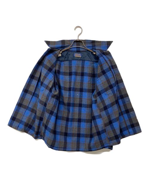 PENDLETON（ペンドルトン）PENDLETON (ペンドルトン) 70-80`sボードシャツ ブルー×グレー サイズ:Mの古着・服飾アイテム
