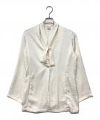 saharaサハラ）の古着「Long Tie Satin Jacket / ロングタイサテンジャケット」｜ホワイト