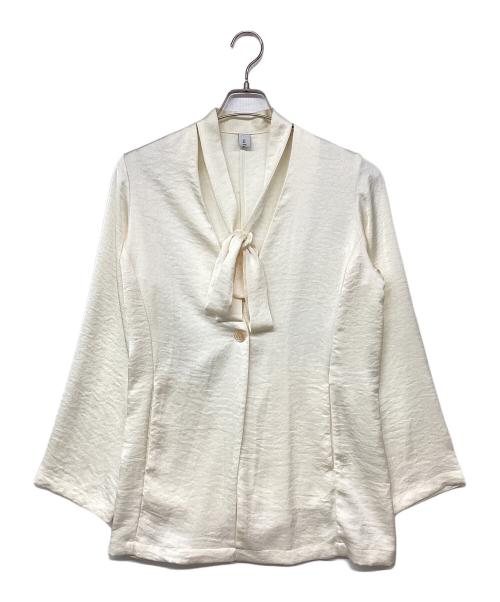 sahara（サハラ）sahara (サハラ) Long Tie Satin Jacket / ロングタイサテンジャケット ホワイト サイズ:記載なしの古着・服飾アイテム