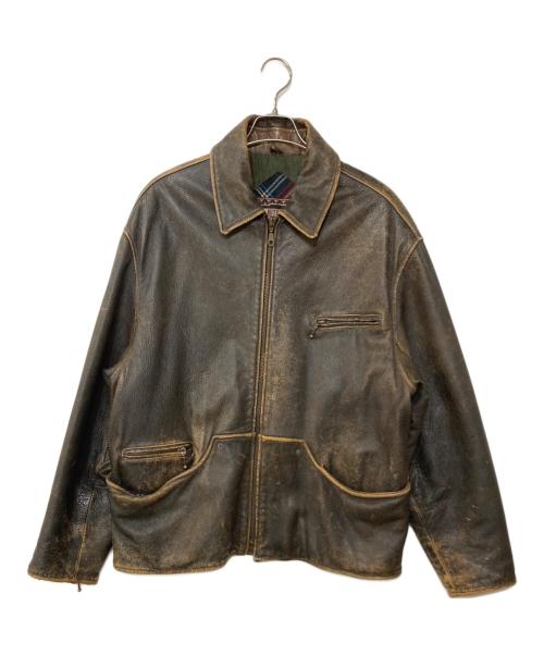 WINLIT（ウィンリット）WINLIT (ウィンリット) レザージャケット ブラウン サイズ:XLの古着・服飾アイテム