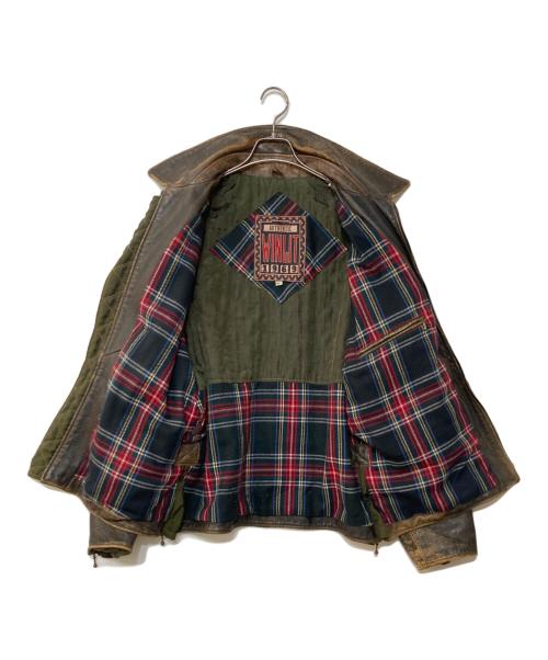 WINLIT（ウィンリット）WINLIT (ウィンリット) レザージャケット ブラウン サイズ:XLの古着・服飾アイテム