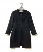 Chloeクロエ）の古着「ノーカラーメルトンコート」｜ブラック