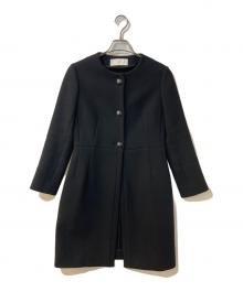Chloe（クロエ）の古着「ノーカラーメルトンコート」｜ブラック