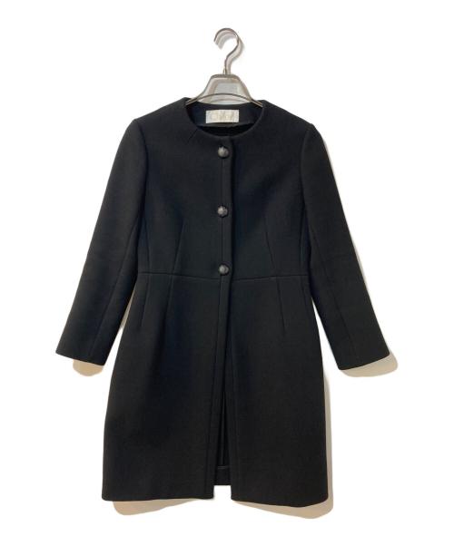 Chloe（クロエ）Chloe (クロエ) ノーカラーメルトンコート ブラック サイズ:T34の古着・服飾アイテム