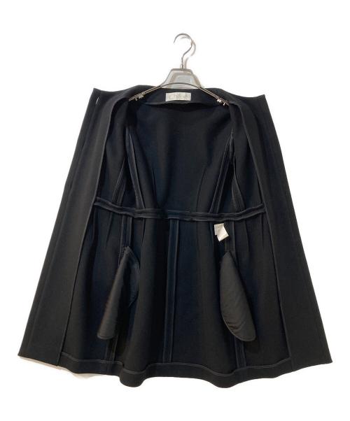 Chloe（クロエ）Chloe (クロエ) ノーカラーメルトンコート ブラック サイズ:T34の古着・服飾アイテム