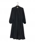 UNITED ARROWS TOKYOユナイテッドアローズトウキョウ）の古着「ギャザーロングワンピース」｜ブラック