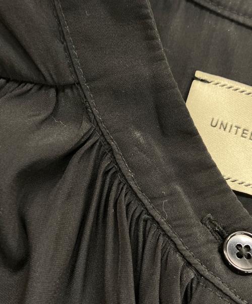 UNITED ARROWS TOKYO（ユナイテッドアローズトウキョウ）UNITED ARROWS TOKYO (ユナイテッドアローズトウキョウ) ギャザーロングワンピース ブラック サイズ:38の古着・服飾アイテム