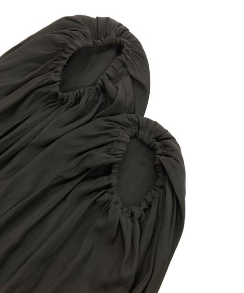 UNITED ARROWS TOKYO（ユナイテッドアローズトウキョウ）UNITED ARROWS TOKYO (ユナイテッドアローズトウキョウ) ギャザーロングワンピース ブラック サイズ:38の古着・服飾アイテム