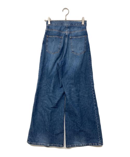 JOHN LAWRENCE SULLIVAN（ジョン ローレンス サリバン）JOHN LAWRENCE SULLIVAN (ジョン ローレンス サリバン) Washed Denim Wide Pants デニムワイドパンツ(ショートレングス) インディゴ サイズ:Ｍの古着・服飾アイテム