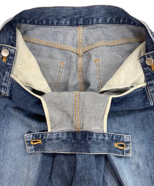 JOHN LAWRENCE SULLIVAN（ジョン ローレンス サリバン）JOHN LAWRENCE SULLIVAN (ジョン ローレンス サリバン) Washed Denim Wide Pants デニムワイドパンツ(ショートレングス) インディゴ サイズ:Ｍの古着・服飾アイテム