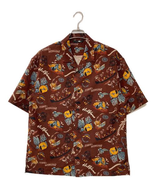 THE NORTH FACE（ザ ノース フェイス）THE NORTH FACE (ザ ノース フェイス) S/S Aloha Vent Shirt アロハシャツ ブラウン サイズ:Lの古着・服飾アイテム