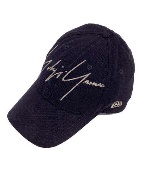 New Era（ニューエラ）New Era (ニューエラ) Yohji Yamamoto pour homme (ヨウジヤマモト プールオム) 9FORTY ロゴキャップ ネイビーの古着・服飾アイテム