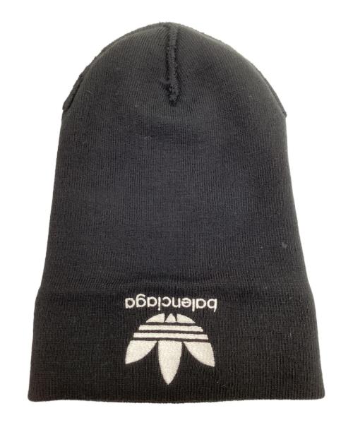 BALENCIAGA（バレンシアガ）BALENCIAGA (バレンシアガ) adidas (アディダス) BALENCIAGA × adidas Logo Beanie / ニット帽 ブラック サイズ:2 21×22cmの古着・服飾アイテム