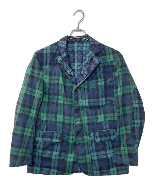 Engineered Garments（エンジニアド ガーメンツ）Engineered Garments (エンジニアド ガーメンツ) リバーシブルキルティングテーラード ジャケット ブルー×グリーン サイズ:XSの古着・服飾アイテム