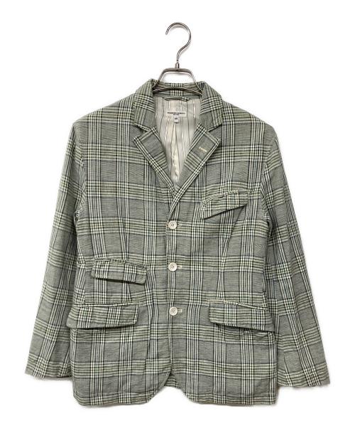 Engineered Garments（エンジニアド ガーメンツ）Engineered Garments (エンジニアド ガーメンツ) コットンリネン3Bジャケット グリーン×ホワイト サイズ:XSの古着・服飾アイテム