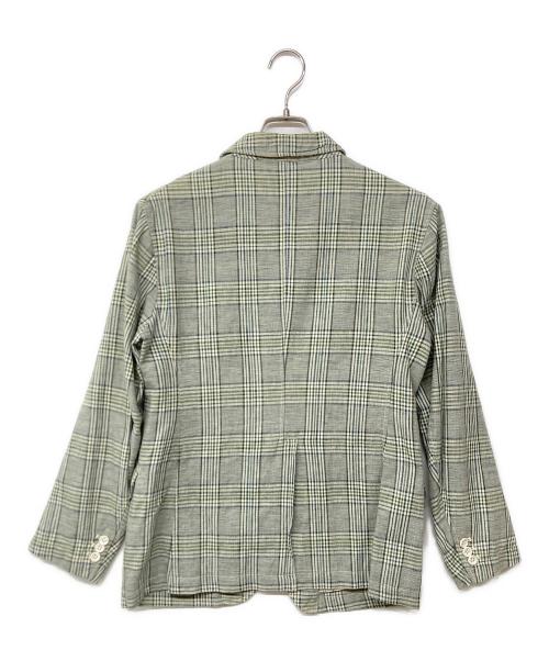 Engineered Garments（エンジニアド ガーメンツ）Engineered Garments (エンジニアド ガーメンツ) コットンリネン3Bジャケット グリーン×ホワイト サイズ:XSの古着・服飾アイテム