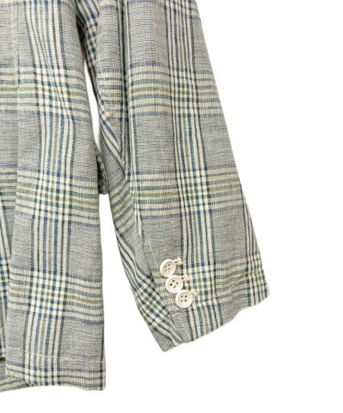 Engineered Garments（エンジニアド ガーメンツ）Engineered Garments (エンジニアド ガーメンツ) コットンリネン3Bジャケット グリーン×ホワイト サイズ:XSの古着・服飾アイテム