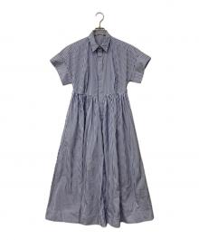 ESTNATION（エストネーション）の古着「ポプリンシャツワンピース」｜ブルー