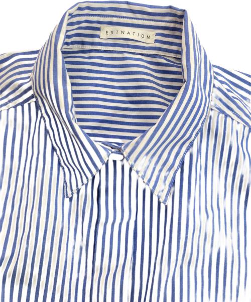ESTNATION（エストネーション）ESTNATION (エストネーション) ポプリンシャツワンピース ブルー サイズ:38の古着・服飾アイテム