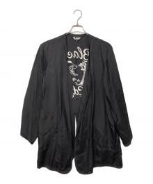 BLACK COMME des GARCONS（ブラックコムデギャルソン）の古着「バッグ刺繍羽織コート」｜ブラック
