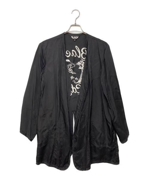 BLACK COMME des GARCONS（ブラックコムデギャルソン）BLACK COMME des GARCONS (ブラックコムデギャルソン) バッグ刺繍羽織コート ブラック サイズ:XSの古着・服飾アイテム