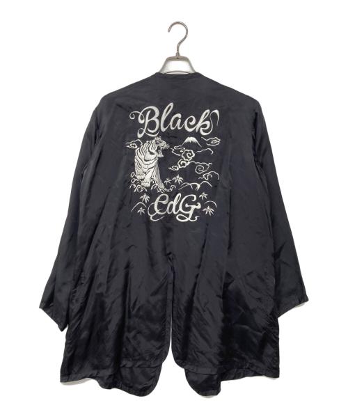 BLACK COMME des GARCONS（ブラックコムデギャルソン）BLACK COMME des GARCONS (ブラックコムデギャルソン) バッグ刺繍羽織コート ブラック サイズ:XSの古着・服飾アイテム