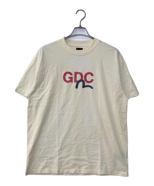 EVISU（エヴィス）EVISU (エヴィス) GDC (ジーディーシー) DIRTY WASHED LOGO TEE アイボリー サイズ:L 未使用品の古着・服飾アイテム
