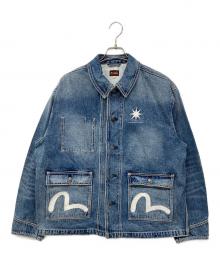 EVISU×GDC（エヴィス×ジーディーシー）の古着「EVISU X GDC WASHED CHORE JACKET / デニムジャケット」｜インディゴ