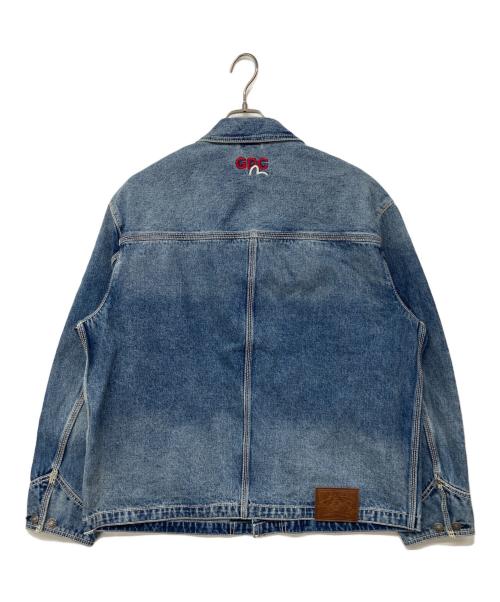 EVISU（エヴィス）EVISU (エヴィス) GDC (ジーディーシー) EVISU X GDC WASHED CHORE JACKET / デニムジャケット インディゴ サイズ:Lの古着・服飾アイテム