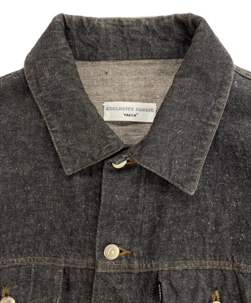 YAECA（ヤエカ）YAECA (ヤエカ) コットンリネン デニムジャケット ブラック サイズ:XLの古着・服飾アイテム
