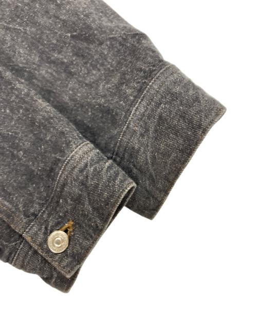 YAECA（ヤエカ）YAECA (ヤエカ) コットンリネン デニムジャケット ブラック サイズ:XLの古着・服飾アイテム