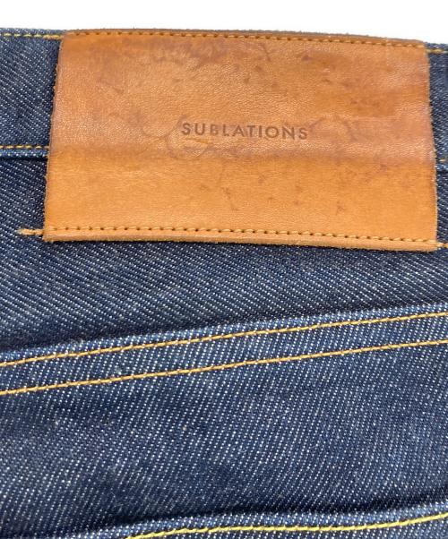 SUBLATIONS（サブレーションズ）SUBLATIONS (サブレーションズ) 2TUCK WIDE DENIM PANTS / 2タック ワイドデニムパンツ インディゴ サイズ:1の古着・服飾アイテム