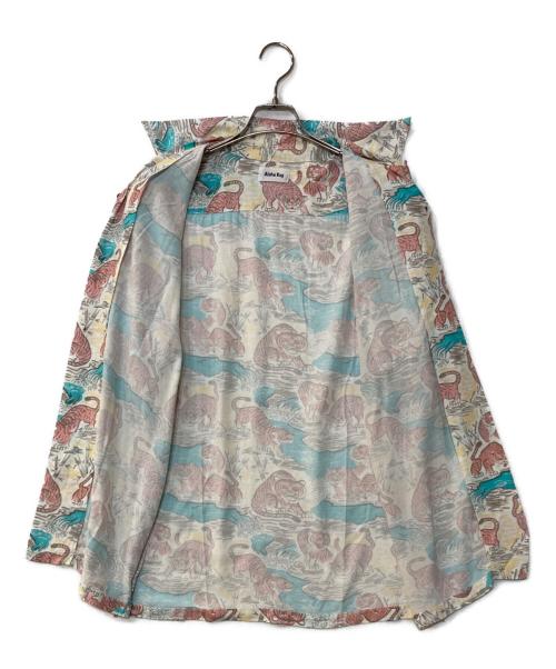 ALOHA RUG（アロハラグ）ALOHA RUG (アロハラグ) レーヨン百虎アロハシャツ ブルー サイズ:XLの古着・服飾アイテム