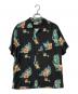 ALOHA RUG（アロハラグ）の古着「レーヨンアロハシャツ ハイビスカス」｜ブラック